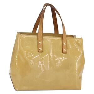 LOUIS VUITTON Monogram Vernis Reade PM Hand Bag Beige M91334 LV Auth BA7438